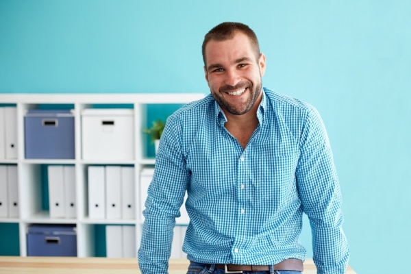 Man Smiling After Cosmetic Dentistry