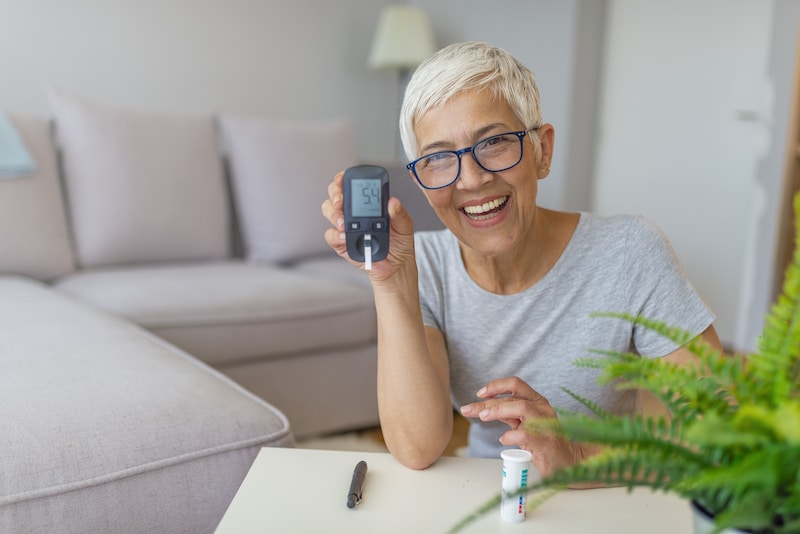 Woman with diabetes